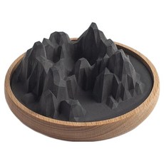 The Nature of things 自然之事 矽藻土原木擴香石 洛磯山脈 吸濕防潮 除異味 避小人 開運, 1個, 月夜款 黑色