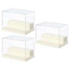長形2層階梯透明展示盒 A-463-3, 3個