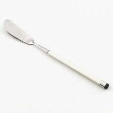 Bogen 方形雙色銀色餐具奶油刀, 白色 + 銀色, 1個