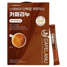 koreasaenghwalgeongangyeonguso Cafelanu 甜菊蛋白即溶咖啡, 9.6g, 1個, 100入