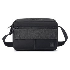 PORTER INTERNATIONAL 牛仔拼接 PATCH WORK系列 雙層斜背包, 黑色