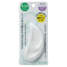 GREEN BELL 綠鐘 台灣公司貨 半月型圓弧式指甲銼刀 QQ-403 L, 1個, 白色