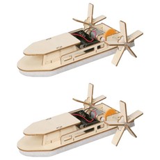 리브온 창의력 STEAM 목재 만들기 배 22 x 13 x 7.5 cm, 혼합색상, 2개