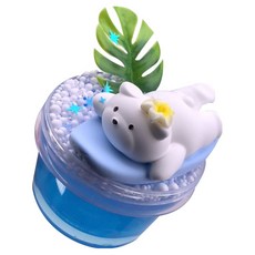 艾蜜莉史萊姆 夏威夷熊透明史萊姆, 1個, 藍色, 300g