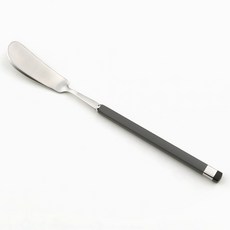 Bogen 方形雙色銀色餐具奶油刀, 炭灰色 + 銀色, 1個