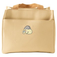 YCCT 手提便當餐盒袋 大象, 卡其色, 1個