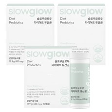 slowglow 身材管理乳酸菌巴拿巴葉萃取物 12.9g, 3個, 30片