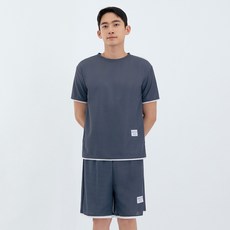 Elsso 男款寬鬆版型運動短袖T恤 + 短褲套裝