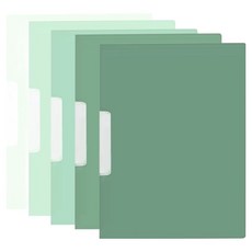 DONGAPMS 側邊夾 A4文件夾 5件組, 綠色, 1套