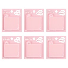 카카오프렌즈 리틀프렌즈 러블리 인덱스 점착 메모지, 어피치, 40매, 6개