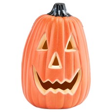 GAON發光 萬聖節南瓜燈 電池式LED照明 橢圓南瓜, 1個, 混合色