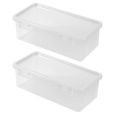 TODAY LIVING 多用途收納整理盒 CD_OST_AL105A, 2個, 透明