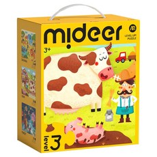 mideer 進階式拼圖 LEVEL3, 動物, 89片, 1個
