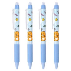 카카오프렌즈 세이치즈 지워지는 볼펜 0.5mm, 4개, 라이언