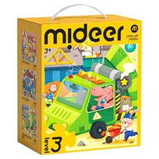 mideer 進階式拼圖 LEVEL3, 城市交通, 89片, 1個
