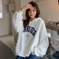 TANIZ 女用 Santos 日常字母印花寬鬆連帽T恤