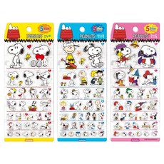 Peanuts 史努比 5種尺寸貼紙 3款組合, DottiDog