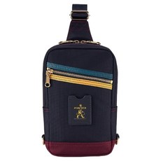 PORTER INTERNATIONAL LUXY系列 經典復古 單肩包 1718-03305G, 芥末黃 + 深藍色