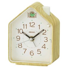 Seiko 精工 小木屋鳥鳴防貪睡鬧鐘/時鐘 QHP011A, 淺咖啡色