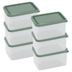 비트리 시즌2 부드럽게 휘어지는 냉동실 냉장고 정리용기 480ml 그린, 6개, 1개입