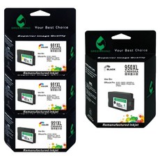 GREENRHINO 綠犀牛 兼容環保墨水匣4件組 HP OfficeJet Pro 251dw/276dw適用 NO.950XL + 951XL CN045AA-CN048AA, 黑色 + 藍色 + 紅色, 1套