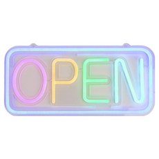 LED霓虹燈方形營業中招牌, 混合色, 1個