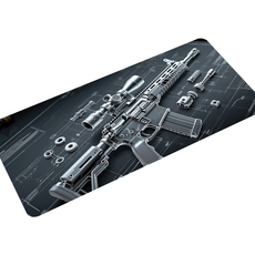 넥시오 스나이퍼 마우스패드 400 x 900 x 3 mm, M416실버, 1개