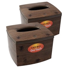 月浦 按壓式紙巾盒, 2個, 木頭
