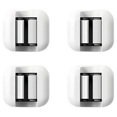 Bareunliving S4 免鑽孔清潔工具掛架掛鉤支架, 白色, 4個