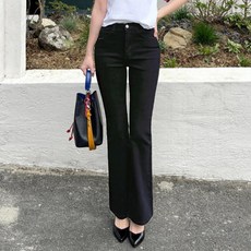 Invivid 女款 長版 高腰修身 彈力 靴型 隱藏式鬆緊腰帶 棉褲 H04D17_ic5635