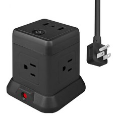 Kinyo 3P 1開4插立方USB延長線 SGU-3145GY, 1.5m, 灰黑色, 1個