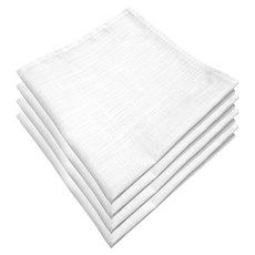 高級餐廳飯店晚宴派對竹節精梳棉餐巾, 4個, 白色