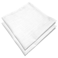 高級餐廳飯店晚宴派對竹節精梳棉餐巾, 2個, 白色