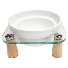 YSS Dog&Cat 水晶森林 單平原木瓷碗, 1套, 白色