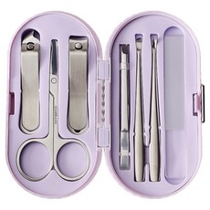 Pritoo 法式指甲剪7件組, 香芋紫, 1組