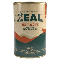 ZEAL 真致 全齡犬野牧無穀94%鮮肉主食狗罐, 草飼牛, 390g, 1罐