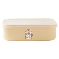 YCCT 便當盒 老虎, 1個, 米色