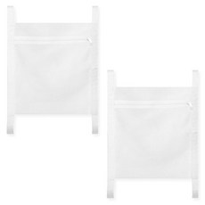 鞋子壁掛式魔鬼氈洗衣晾曬網, 2個, 白色