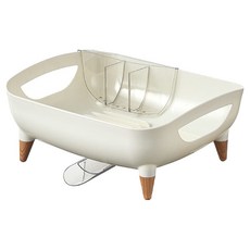 JLIFE 花生餐具瀝水架, 1個, 白色, 1層