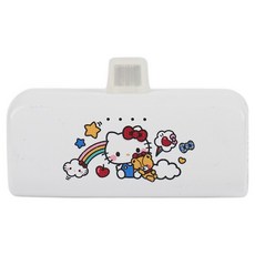 산리오 캐릭터즈 빗살 도킹형 보조배터리 5000mAh C타입, 헬로키티, HY21700