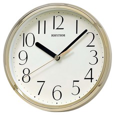 RHYTHM 日本麗聲時計 座掛兩用靜音掛鐘, 星采金