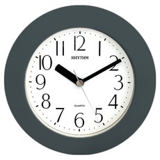 RHYTHM 日本麗聲時計 防水兩用座掛鐘, 太空灰
