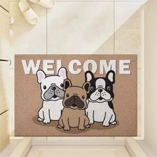 AFAMIC 艾法 萌寵WELCOME迎賓 歡迎光臨刮泥玄關腳踏墊 絲圈印花地墊