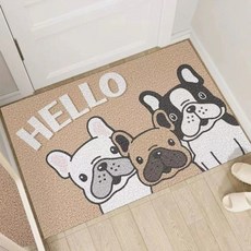 AFAMIC 艾法 萌寵WELCOME迎賓 歡迎光臨刮泥玄關腳踏墊 絲圈印花地墊