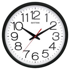 RHYTHM 日本麗聲時計 時尚彩色邊框掛鐘, 性格黑