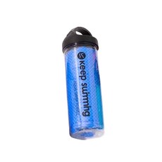 KeepSwimming 壓花濕毛巾, 1個, 藍色