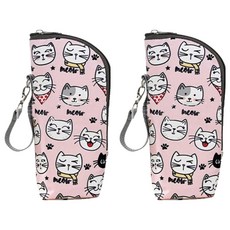 Market Pio 戶外野餐卡通人物水瓶保冷袋, 款式3, 2個