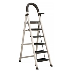 小麥購物 多功能加厚可折疊伸縮便攜人字梯 L1459 白色六步梯, 1個