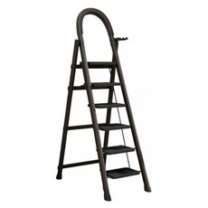 小麥購物 多功能加厚可折疊伸縮便攜人字梯 L1459 黑色六步梯, 1個