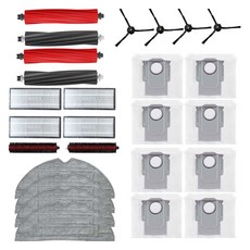 Office Store ULTRA 耗材 灰塵過濾器 主刷 濕拖布補充包 清洗 邊刷 集塵袋 6件組, Roborock S8PRO, 1套